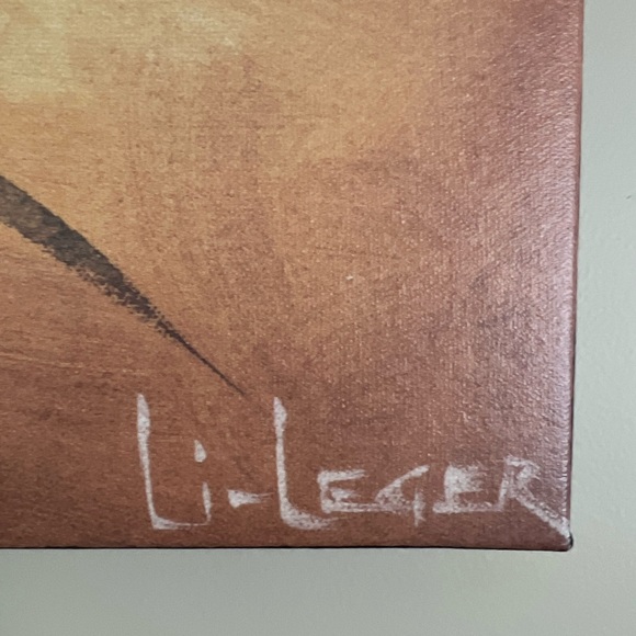 Li-Leger poppy 9 canvas frame 39” x 39” - Picture 5 of 5